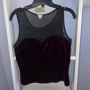 GARAGE sweetheart neckline tank top